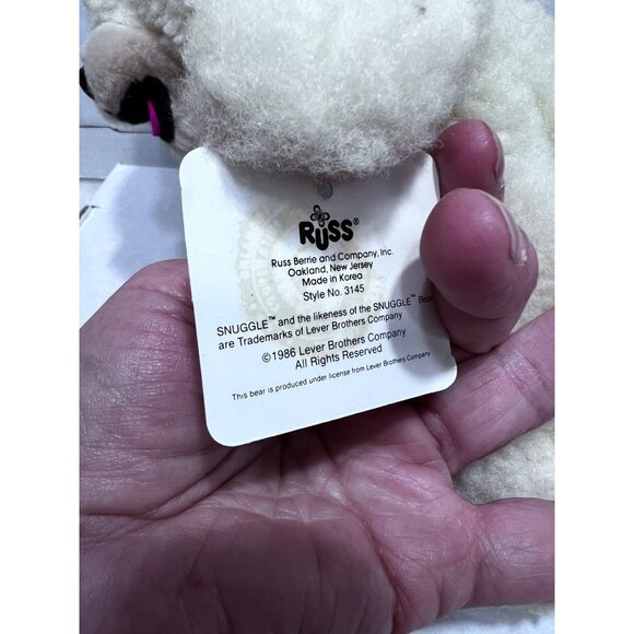 Russ Snuggle 1986 bears stuffed plush lot of three - Picture 4 of 7